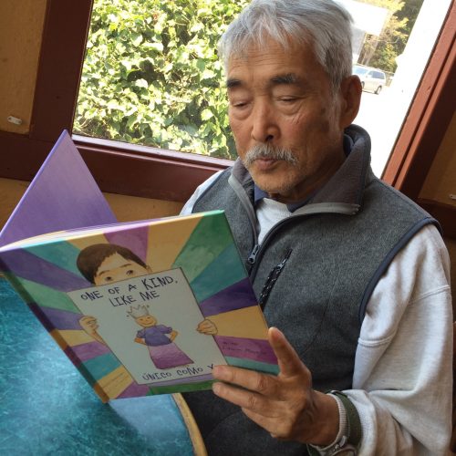 First time showing the book to my dad