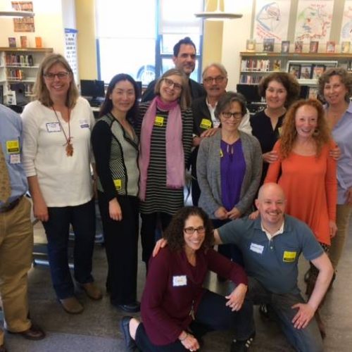 With fellow authors at Dianne Feinstein Elementary in SF